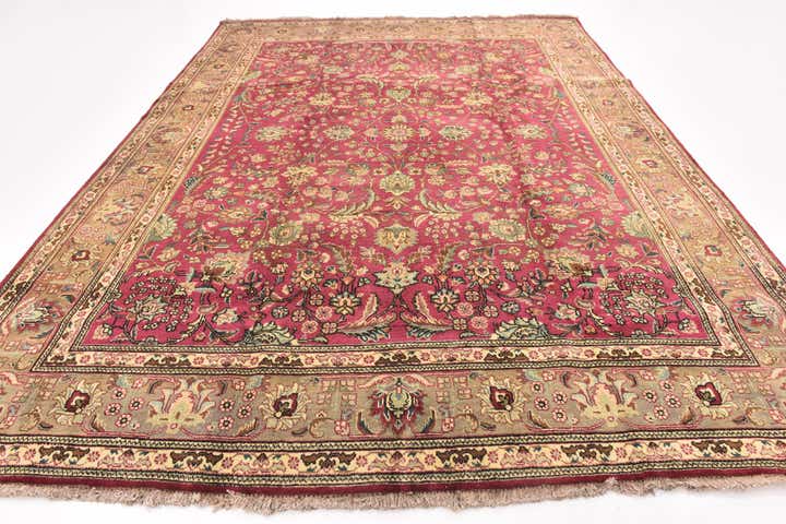 9' 10 x 12' 10 Hand Knotted Tabriz Persian Wool Rug