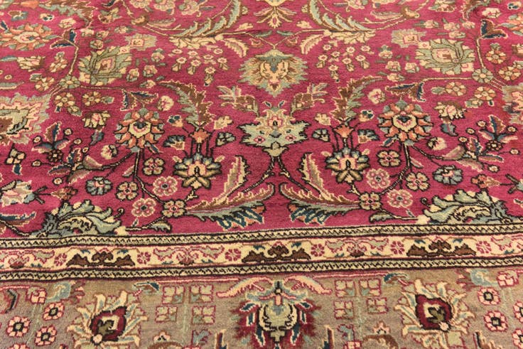Detail image of 9' 10 x 12' 10 Hand Knotted Tabriz Persian Wool Rug