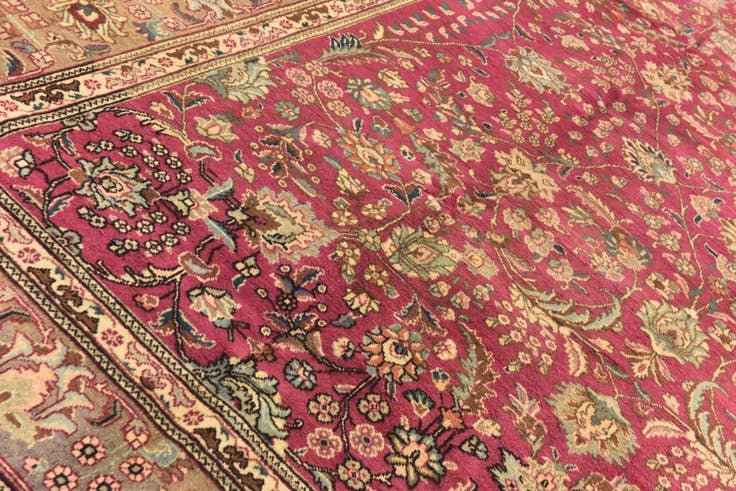 Detail image of 9' 10 x 12' 10 Hand Knotted Tabriz Persian Wool Rug