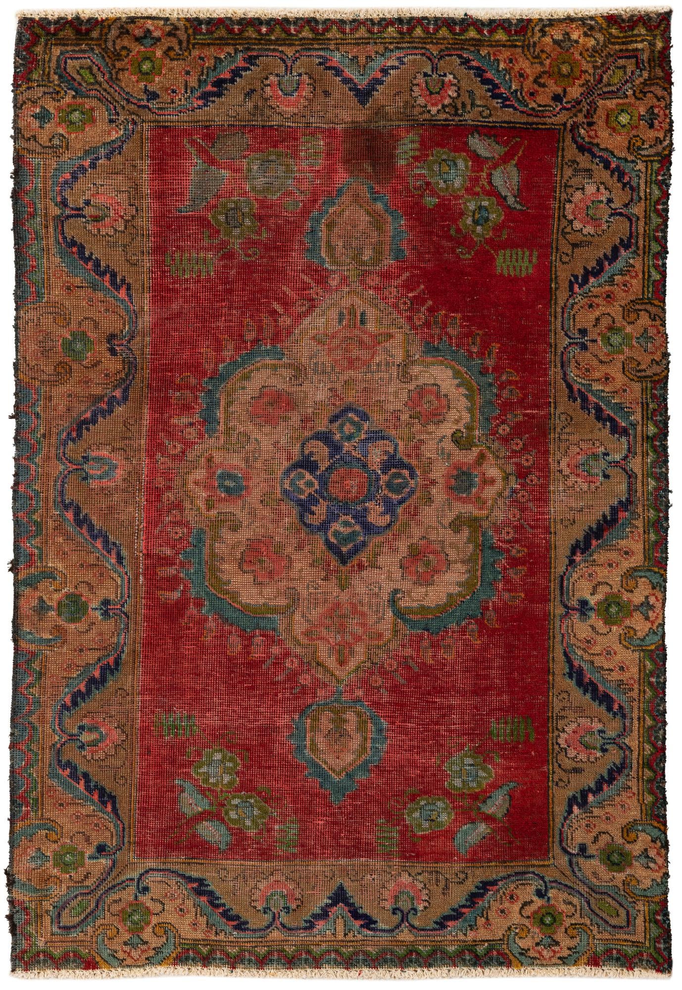 4' x 6' Hand Knotted Tabriz Persian Wool Rug