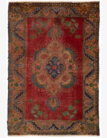 4' x 6' Hand Knotted Tabriz Persian Wool Rug