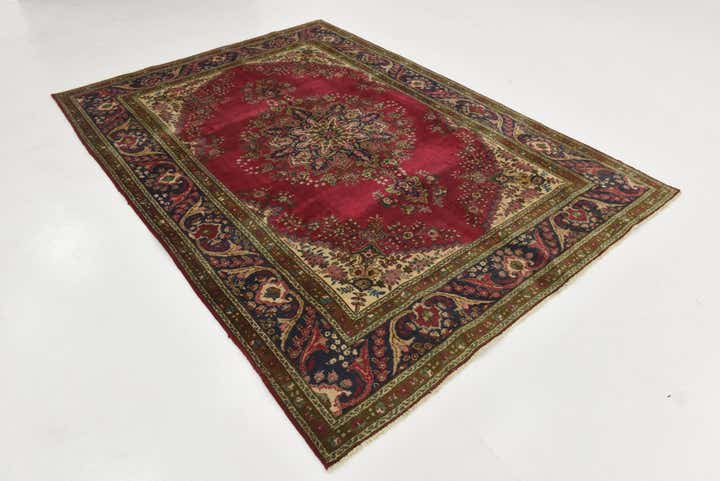 7' x 9' 6 Hand Knotted Tabriz Persian Wool Rug