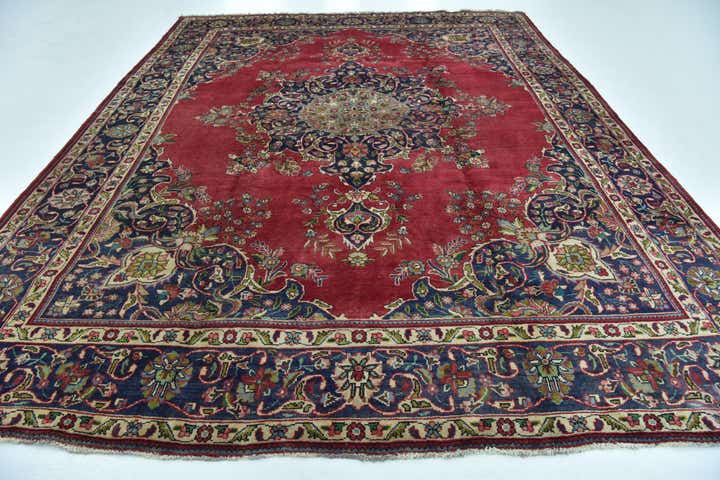 9' 9 x 13' Hand Knotted Tabriz Persian Wool Rug