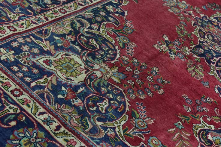 Detail image of 9' 9 x 13' Hand Knotted Tabriz Persian Wool Rug