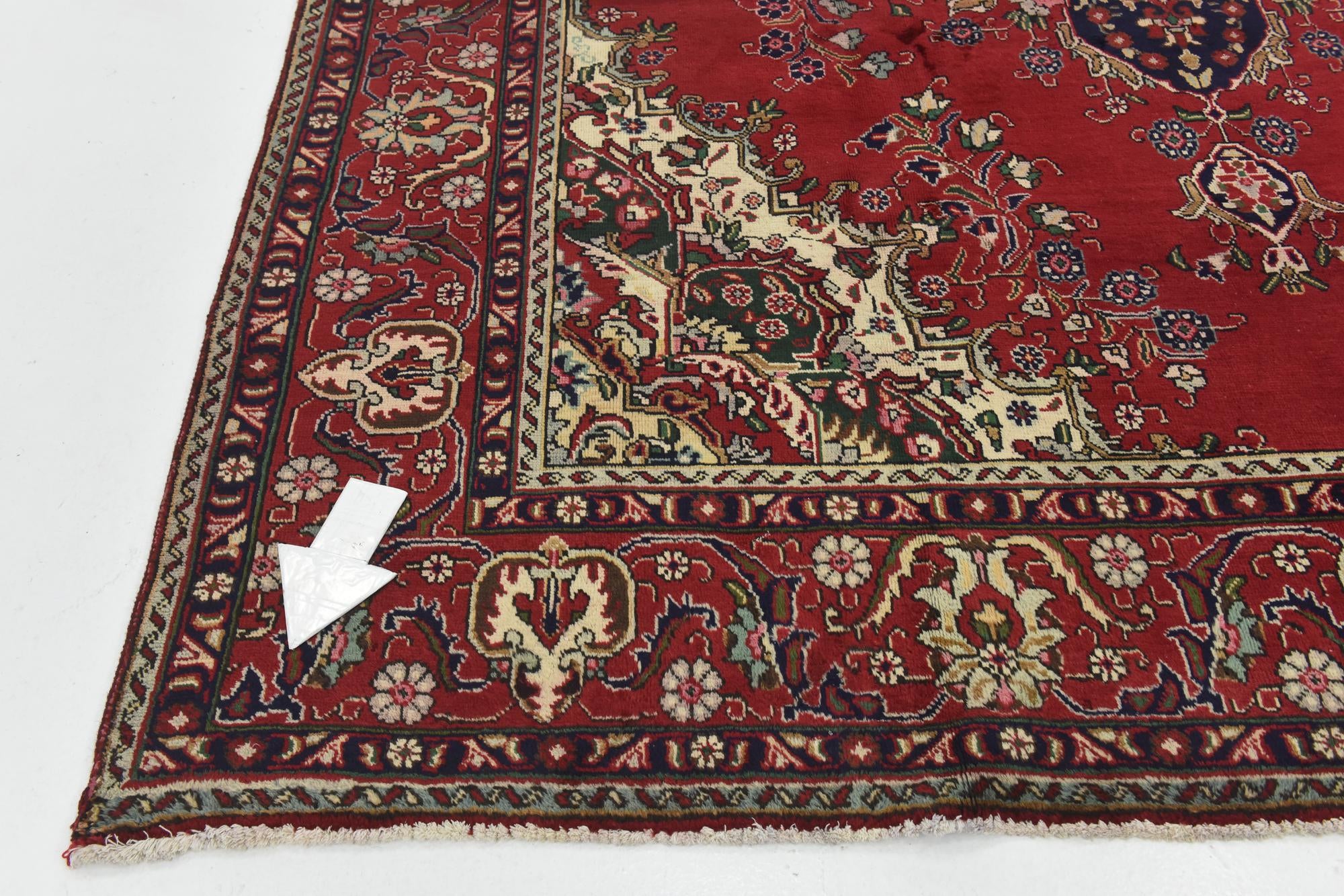 9' 8 x 12' 8 Hand Knotted Tabriz Persian Wool Rug