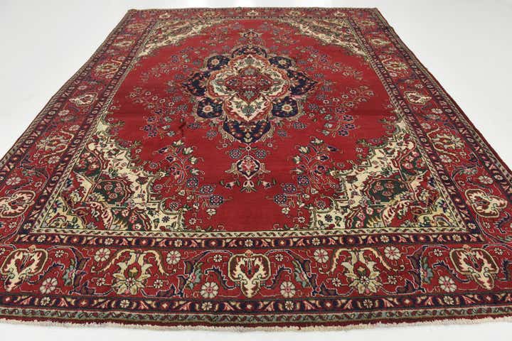 9' 8 x 12' 8 Hand Knotted Tabriz Persian Wool Rug