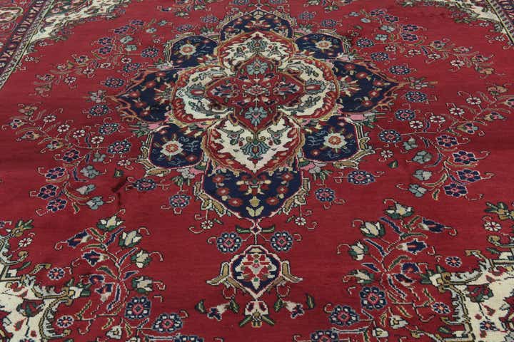 9' 8 x 12' 8 Hand Knotted Tabriz Persian Wool Rug