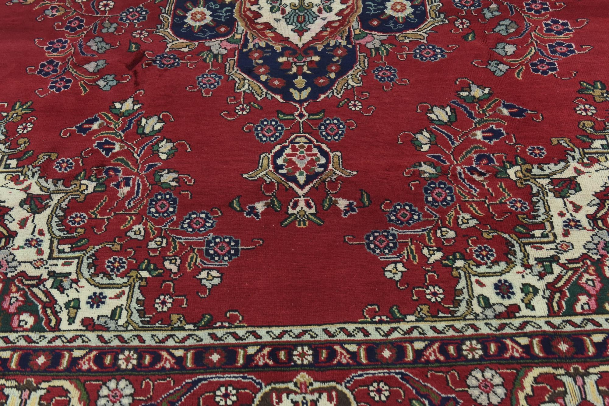 9' 8 x 12' 8 Hand Knotted Tabriz Persian Wool Rug
