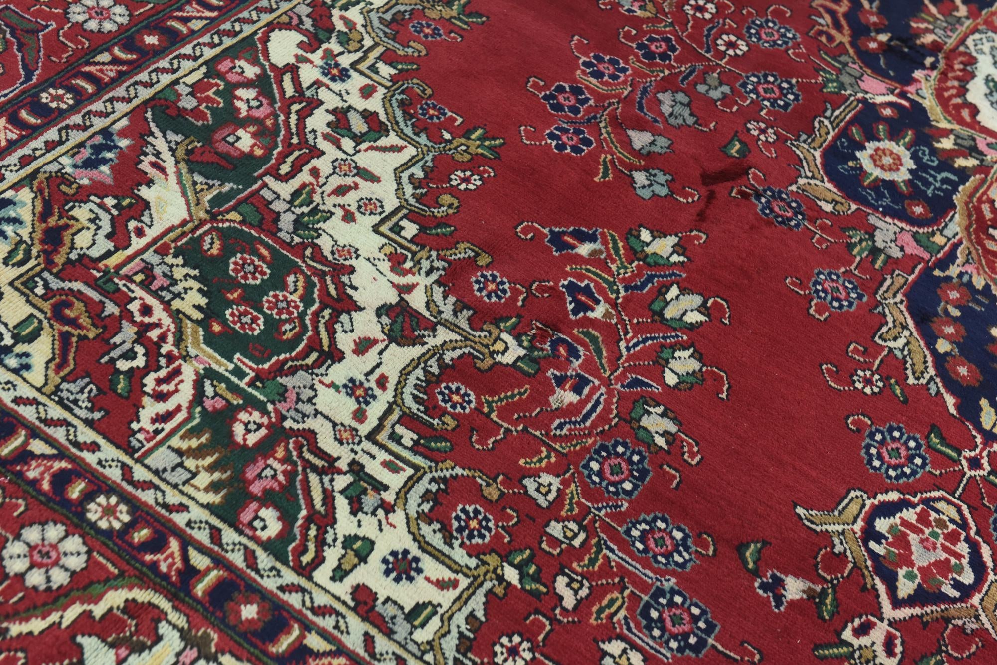9' 8 x 12' 8 Hand Knotted Tabriz Persian Wool Rug