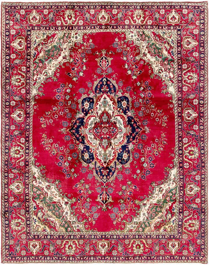 9' 8 x 12' 8 Hand Knotted Tabriz Persian Wool Rug