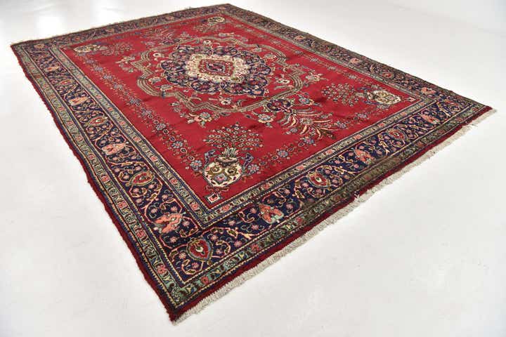 9' 9 x 12' 10 Hand Knotted Tabriz Persian Wool Rug