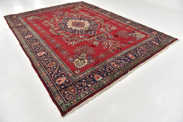 Detail image of 9' 9 x 12' 10 Hand Knotted Tabriz Persian Wool Rug