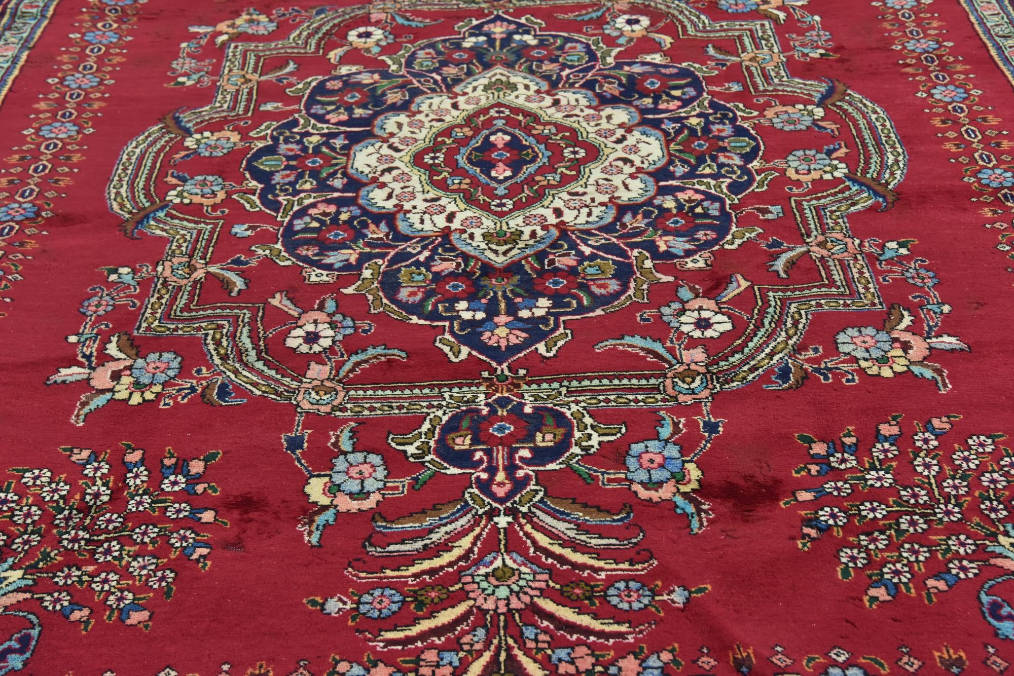 9' 9 x 12' 10 Hand Knotted Tabriz Persian Wool Rug