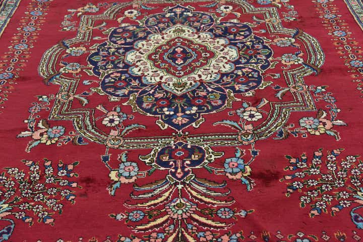 9' 9 x 12' 10 Hand Knotted Tabriz Persian Wool Rug