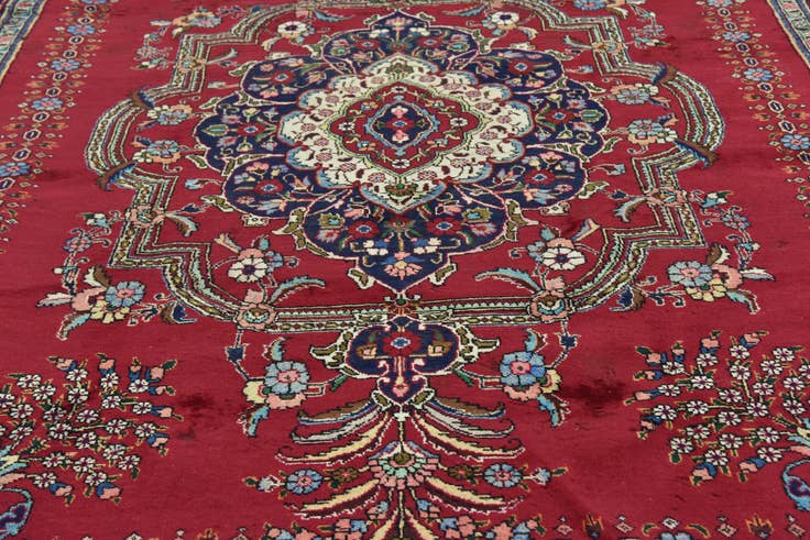 Detail image of 9' 9 x 12' 10 Hand Knotted Tabriz Persian Wool Rug
