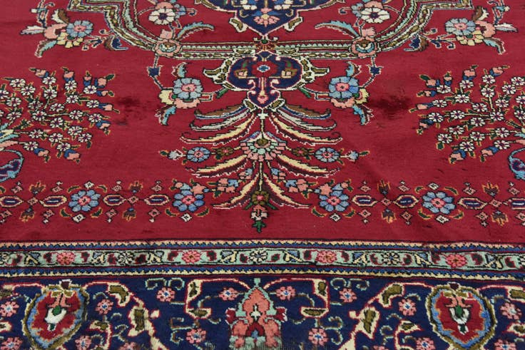 Detail image of 9' 9 x 12' 10 Hand Knotted Tabriz Persian Wool Rug