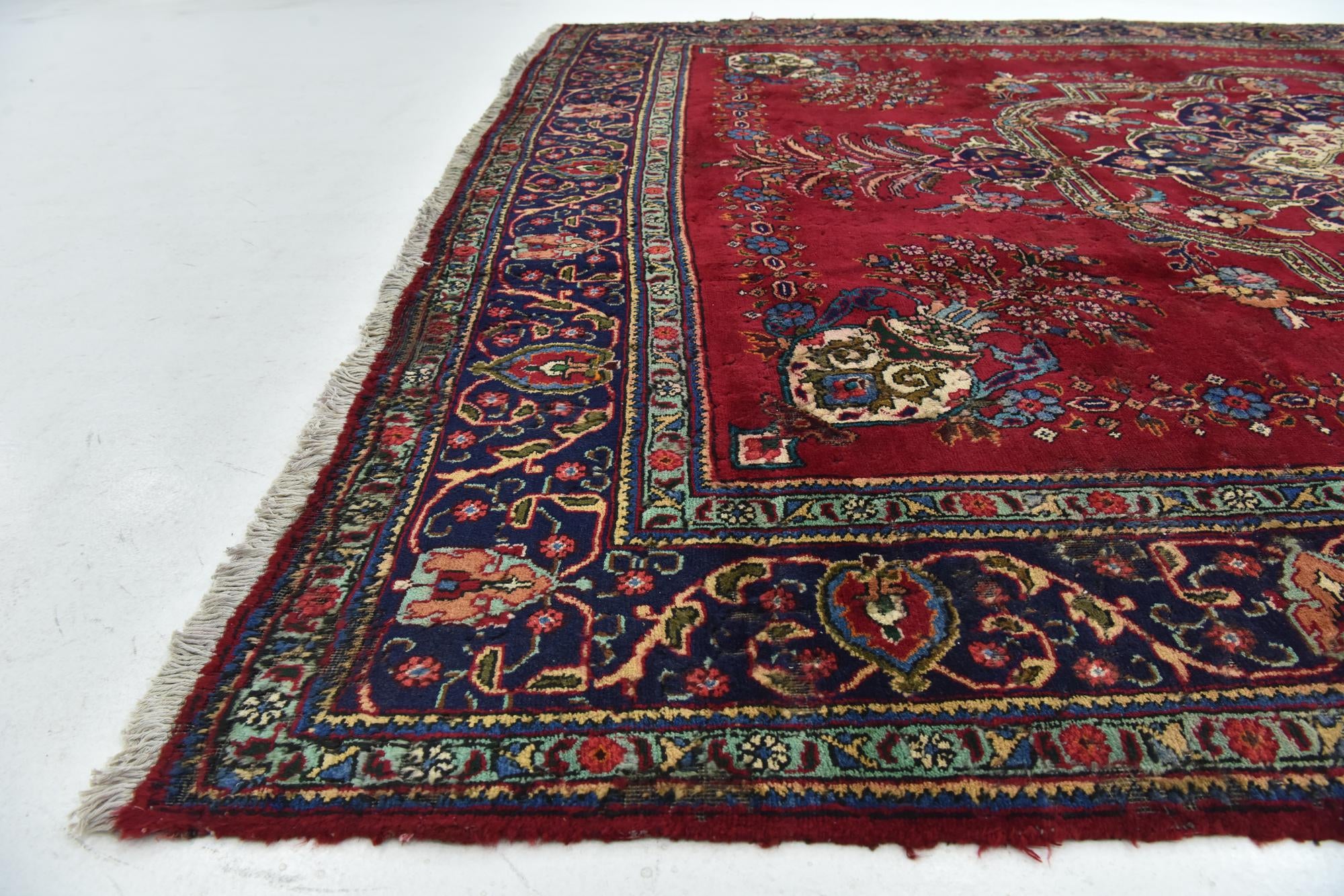 9' 9 x 12' 10 Hand Knotted Tabriz Persian Wool Rug
