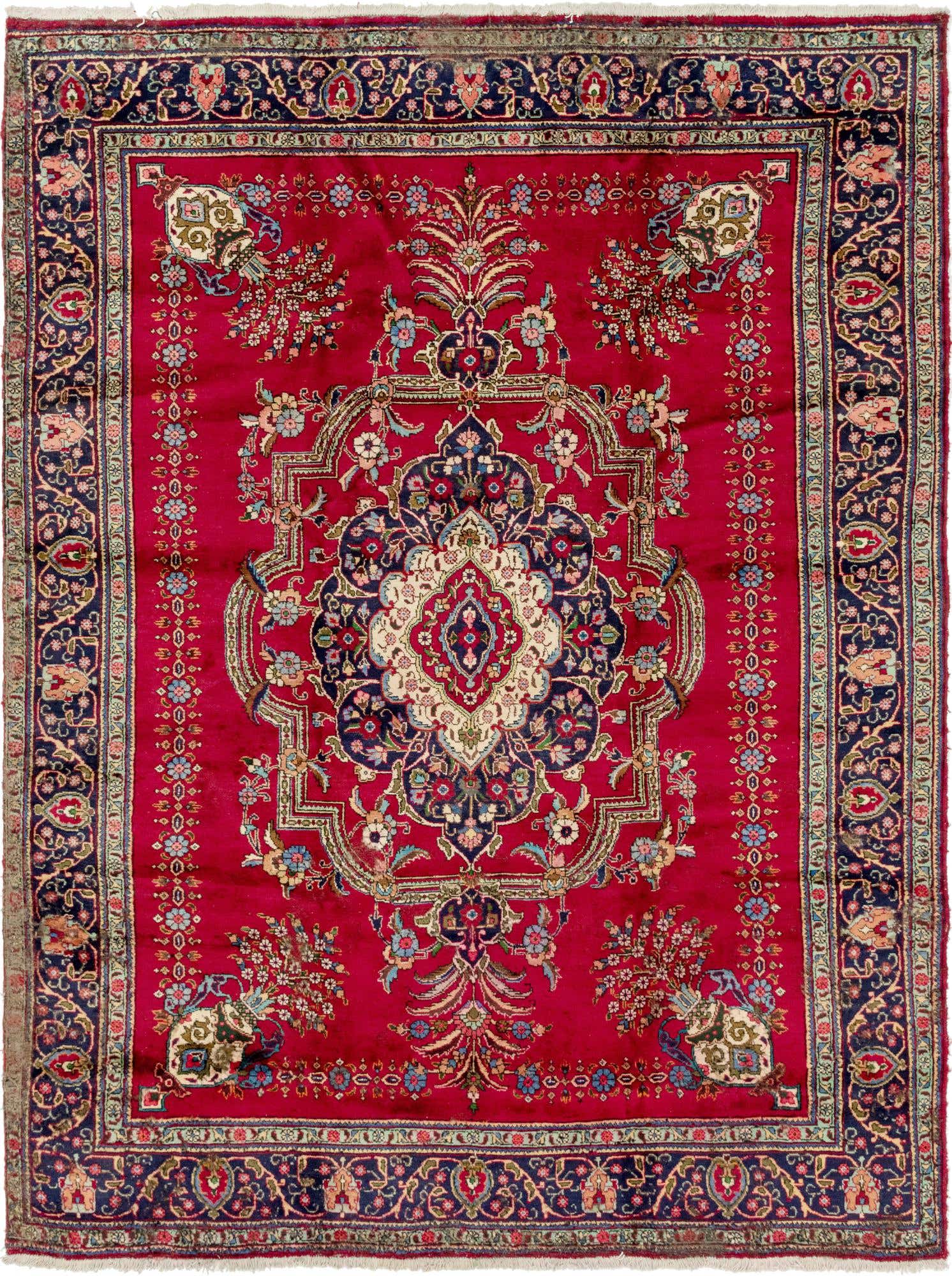 9' 9 x 12' 10 Hand Knotted Tabriz Persian Wool Rug