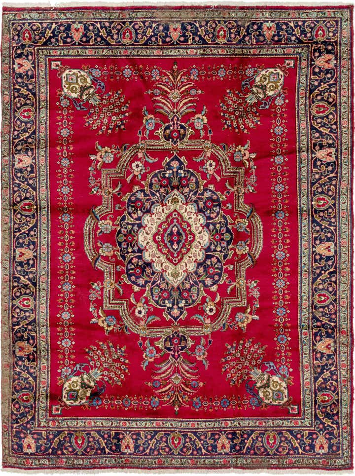9' 9 x 12' 10 Hand Knotted Tabriz Persian Wool Rug