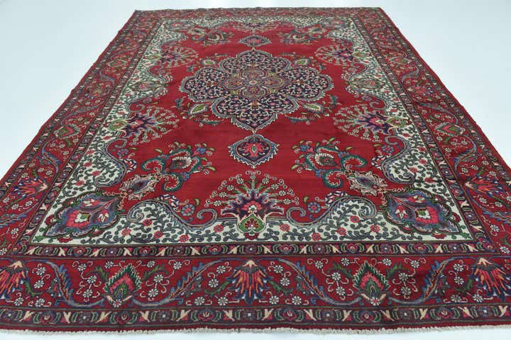 9' 7 x 12' 7 Hand Knotted Tabriz Persian Wool Rug