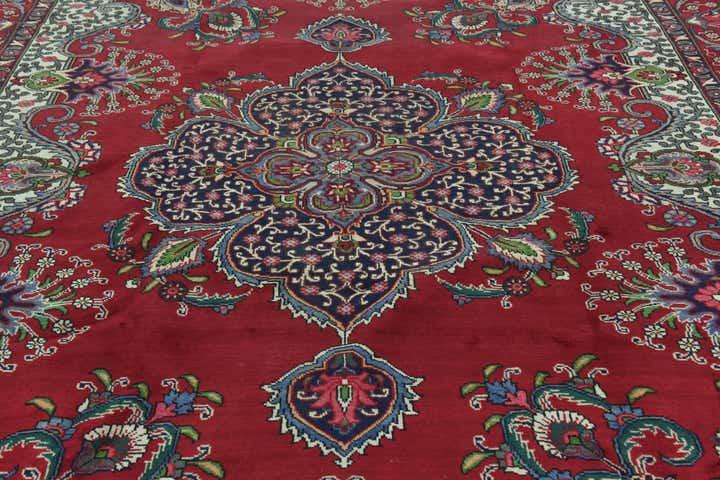 9' 7 x 12' 7 Hand Knotted Tabriz Persian Wool Rug