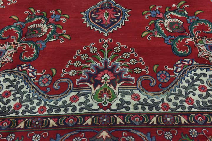 9' 7 x 12' 7 Hand Knotted Tabriz Persian Wool Rug