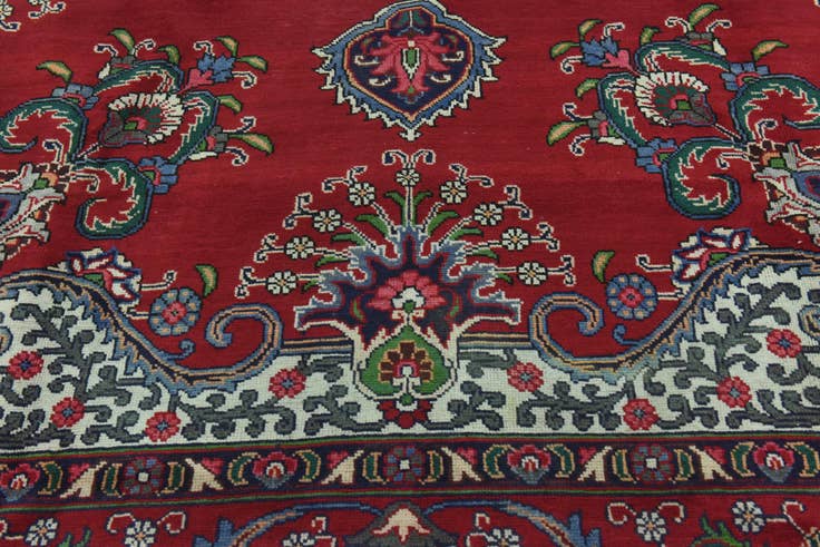 Detail image of 9' 7 x 12' 7 Hand Knotted Tabriz Persian Wool Rug