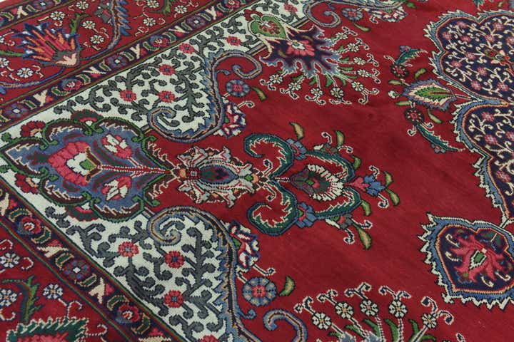 9' 7 x 12' 7 Hand Knotted Tabriz Persian Wool Rug
