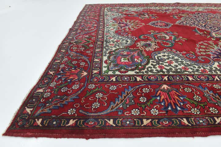 9' 7 x 12' 7 Hand Knotted Tabriz Persian Wool Rug