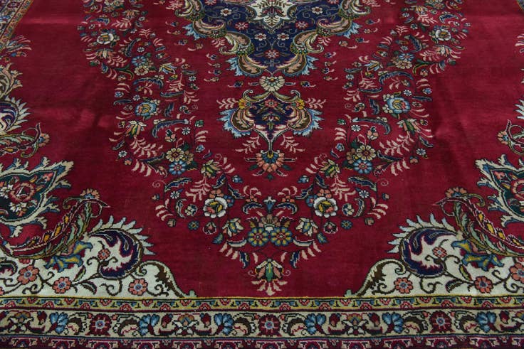 Detail image of 10' x 12' 6 Hand Knotted Tabriz Persian Wool Rug