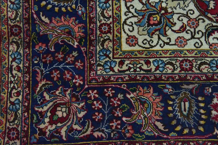 10' x 12' 6 Hand Knotted Tabriz Persian Wool Rug