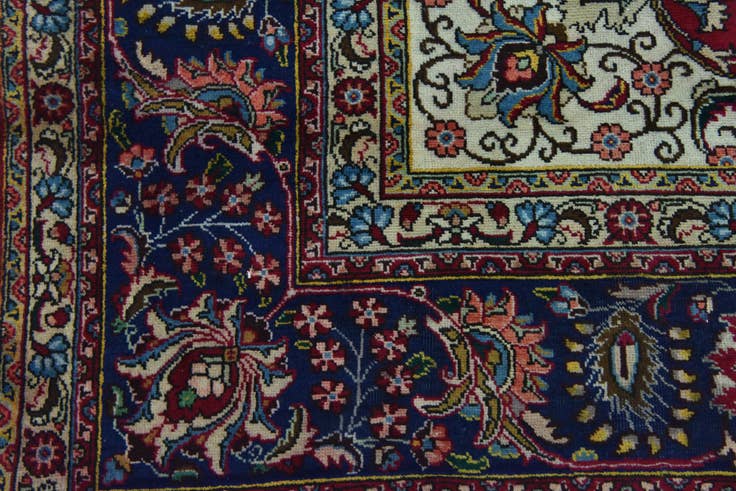 Detail image of 10' x 12' 6 Hand Knotted Tabriz Persian Wool Rug