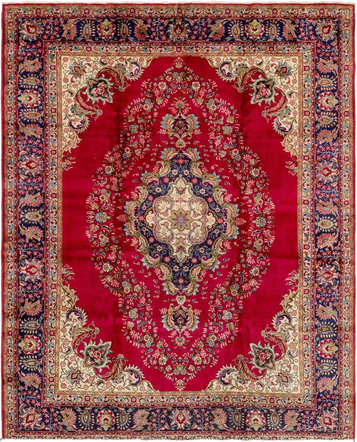 10' x 12' 6 Hand Knotted Tabriz Persian Wool Rug