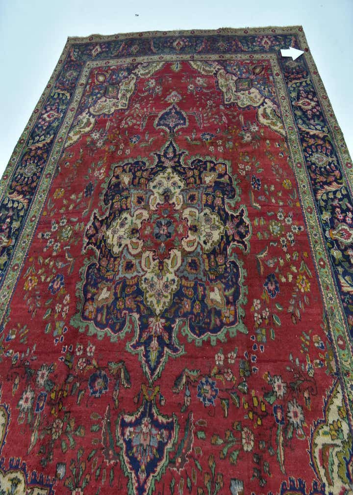9' 6 x 12' 7 Hand Knotted Tabriz Persian Wool Rug