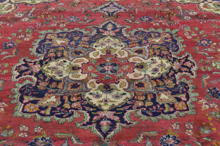 9' 6 x 12' 7 Hand Knotted Tabriz Persian Wool Rug