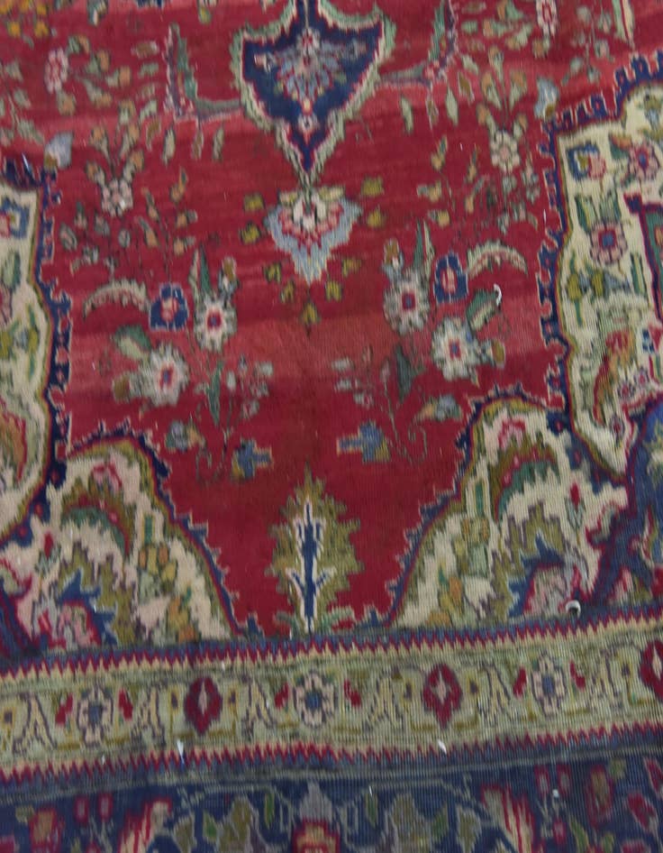 Detail image of 9' 6 x 12' 7 Hand Knotted Tabriz Persian Wool Rug