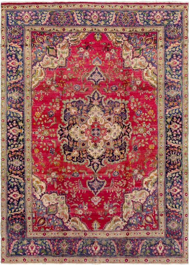 9' 6 x 12' 7 Hand Knotted Tabriz Persian Wool Rug