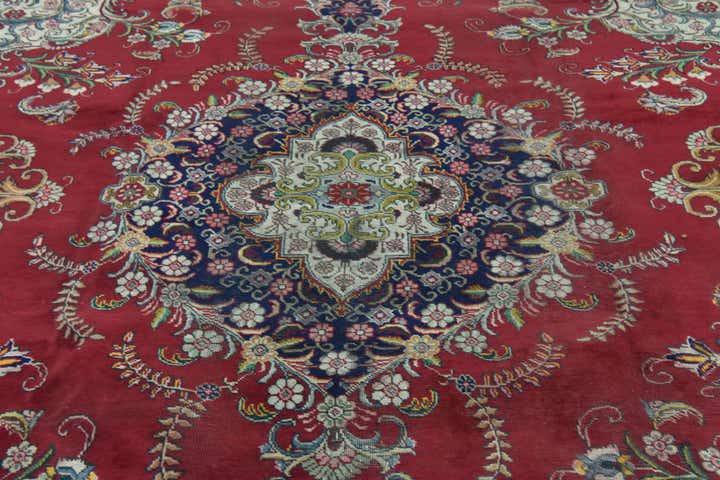 10' x 12' 9 Hand Knotted Tabriz Persian Wool Rug