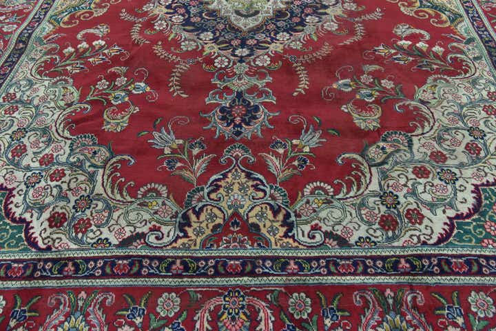 10' x 12' 9 Hand Knotted Tabriz Persian Wool Rug