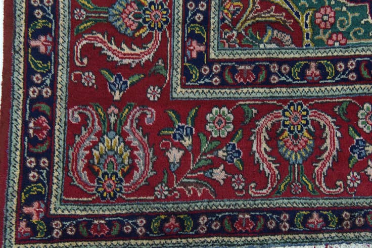 Detail image of 10' x 12' 9 Hand Knotted Tabriz Persian Wool Rug