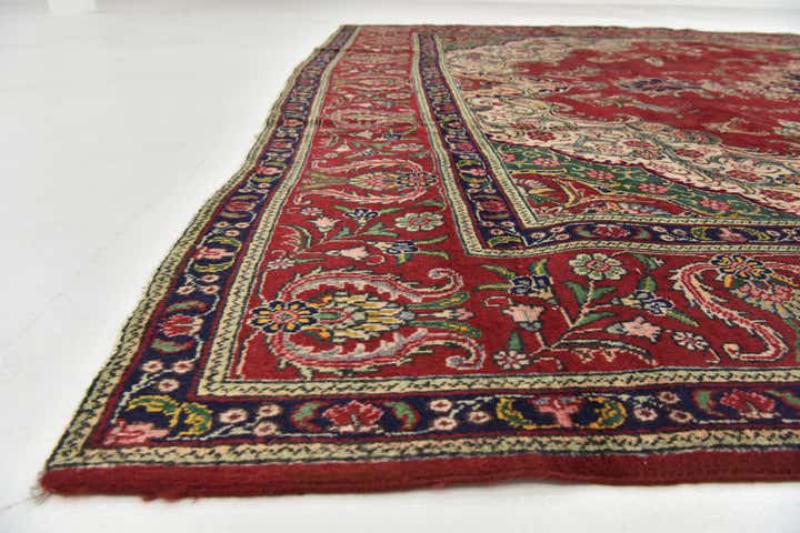 10' x 12' 9 Hand Knotted Tabriz Persian Wool Rug