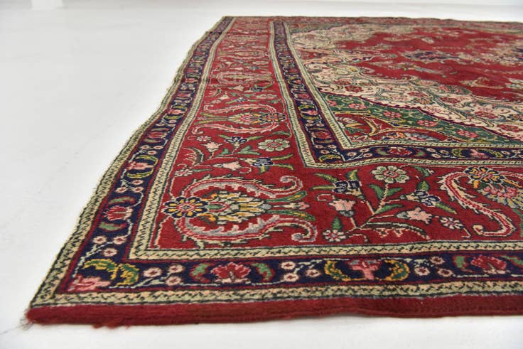 Detail image of 10' x 12' 9 Hand Knotted Tabriz Persian Wool Rug