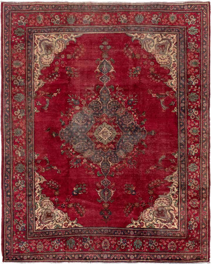 9' 8 x 11' 10 Hand Knotted Tabriz Persian Wool Rug