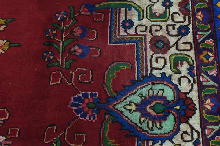 9' 6 x 12' 10 Hand Knotted Tabriz Persian Wool Rug