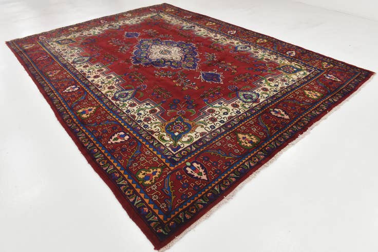 Detail image of 9' 6 x 12' 10 Hand Knotted Tabriz Persian Wool Rug