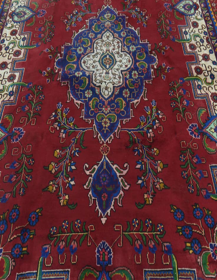 Detail image of 9' 6 x 12' 10  Hand Knotted Tabriz Persian Wool Rug