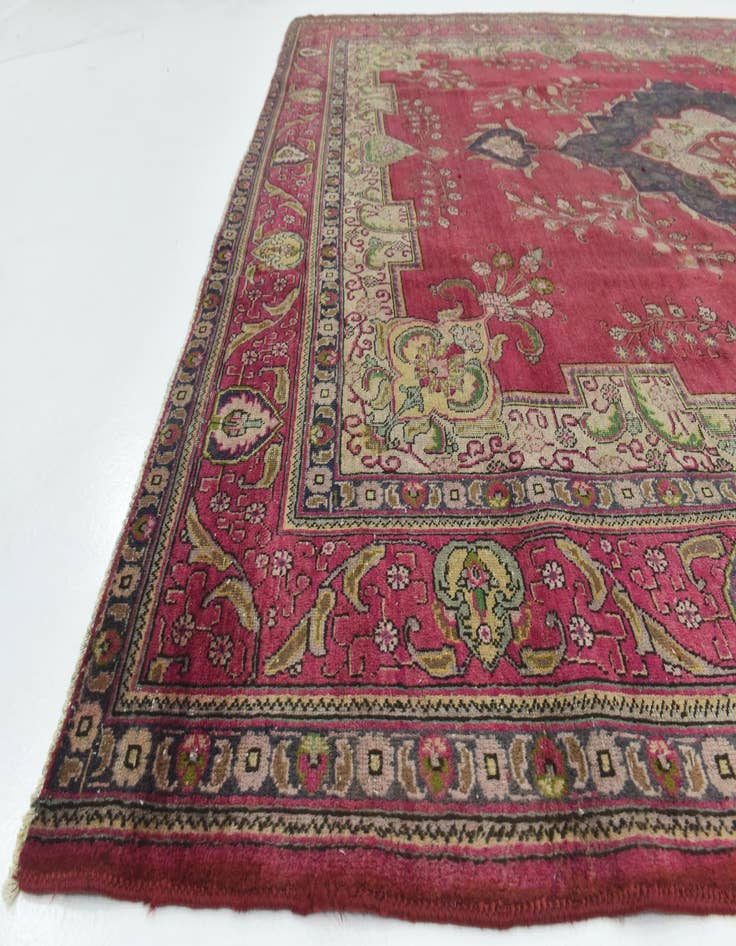 Detail image of 9' 10 x 12' 10  Hand Knotted Tabriz Persian Wool Rug