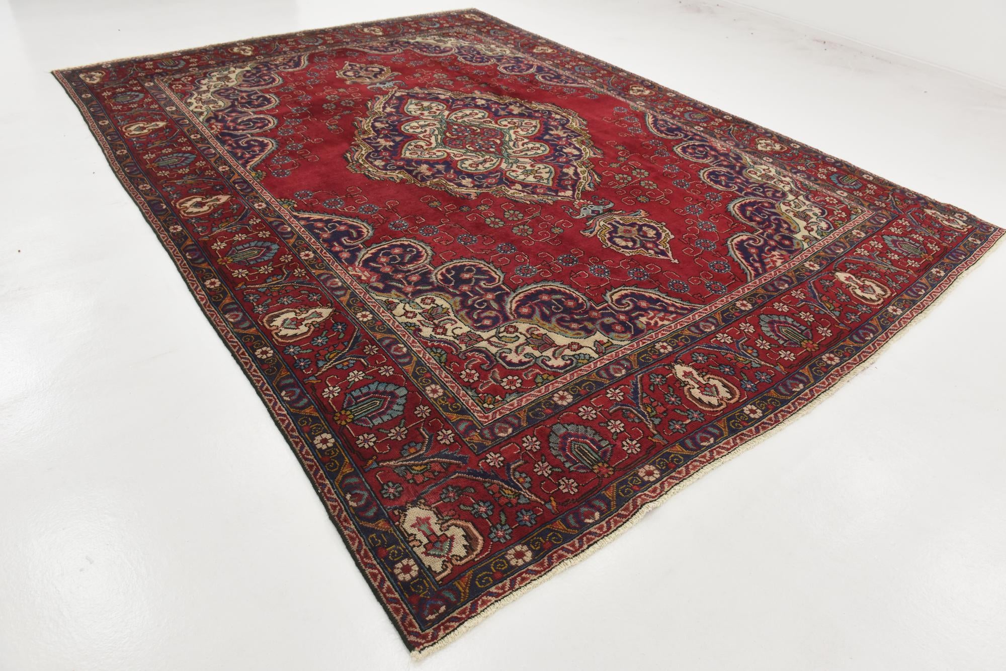 9' 9 x 12' 9 Hand Knotted Tabriz Persian Wool Rug