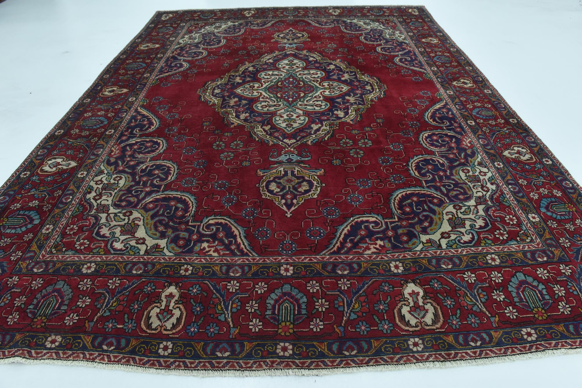 9' 9 x 12' 9 Hand Knotted Tabriz Persian Wool Rug