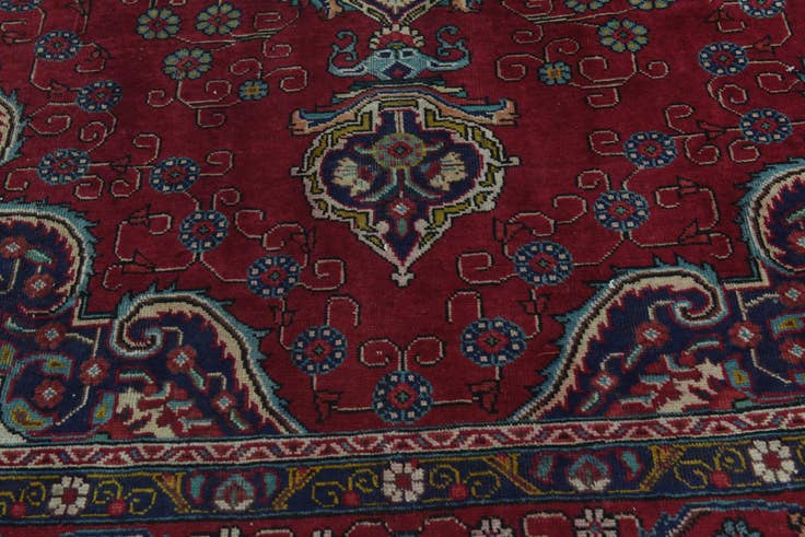 Detail image of 9' 9 x 12' 9 Hand Knotted Tabriz Persian Wool Rug